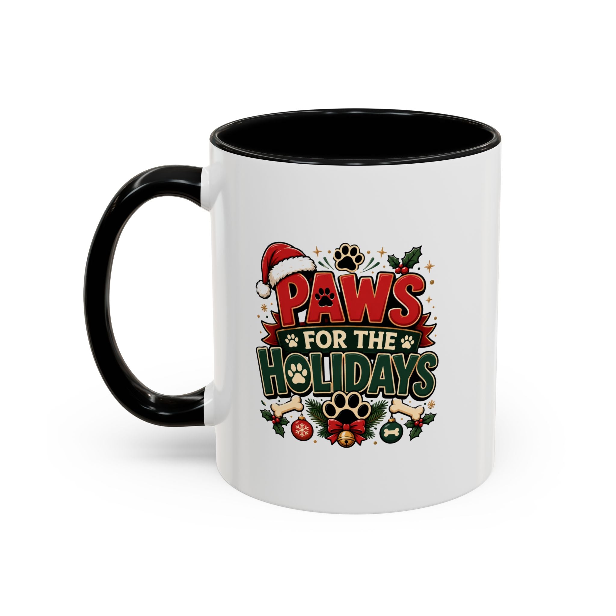 Paws for the Holidays Coffee Mug - Festive Pet Lover Accent Mug