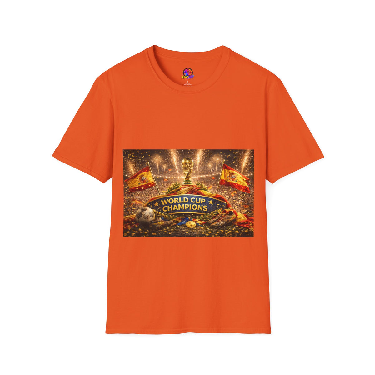 World Cup Champions T-Shirt — Spanish Football Victory Design