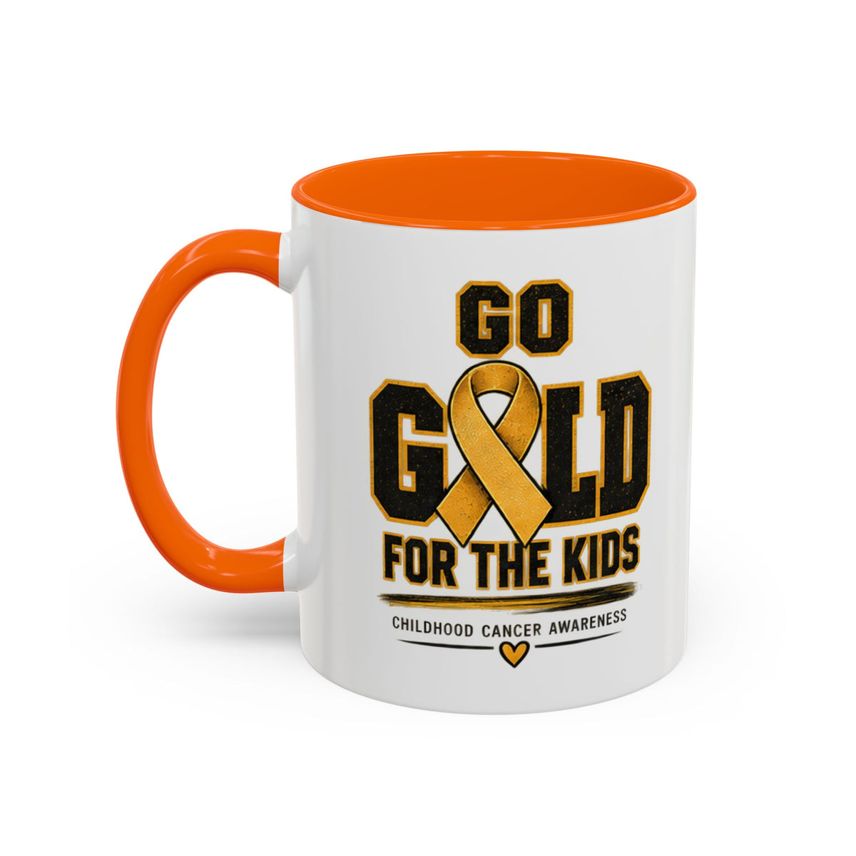 Go Gold For The Kids Accent Coffee Mug — Childhood Cancer Awareness 11/15oz
