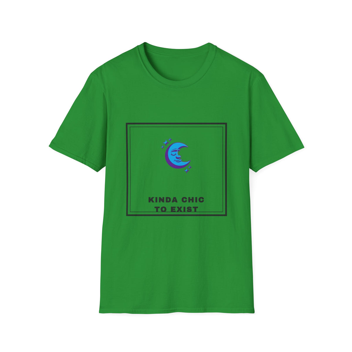 Moon Graphic Tee — "Kinda Chic to Exist" Cute Celestial T-Shirt - Trending Now - September 2026
