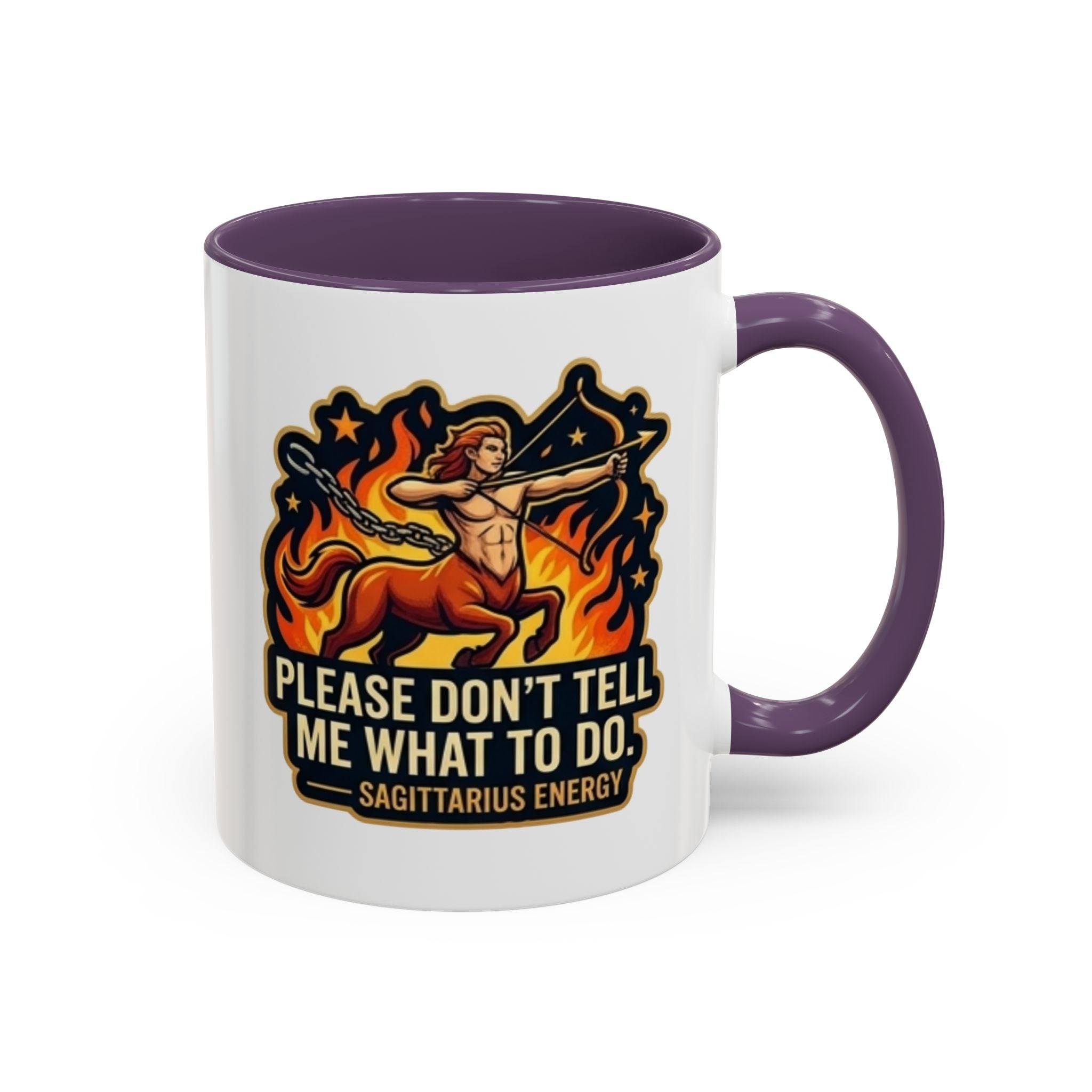 Sagittarius Coffee Mug — "Please Don't Tell Me What To Do" Zodiac Accent Mug (11/15oz)