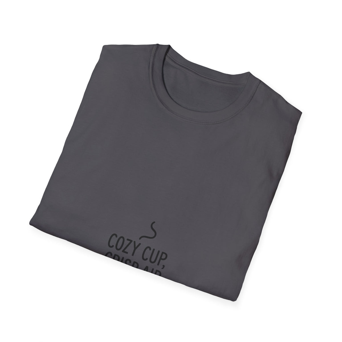 "Cozy Cup, Crisp Air" Fall Coffee Graphic Tee - Minimalist Autumn Vibe White T-Shirt - Trending Now - September 2026