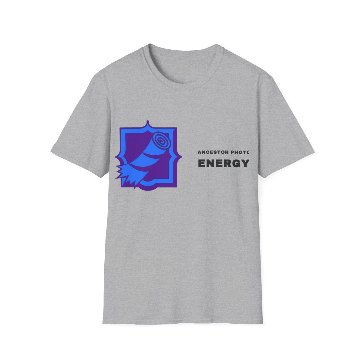 Rose Shield T-Shirt — Abstract Blue Rose Graphic Tee (Accent Text: 'ENERGY') - Trending Now - September 2026