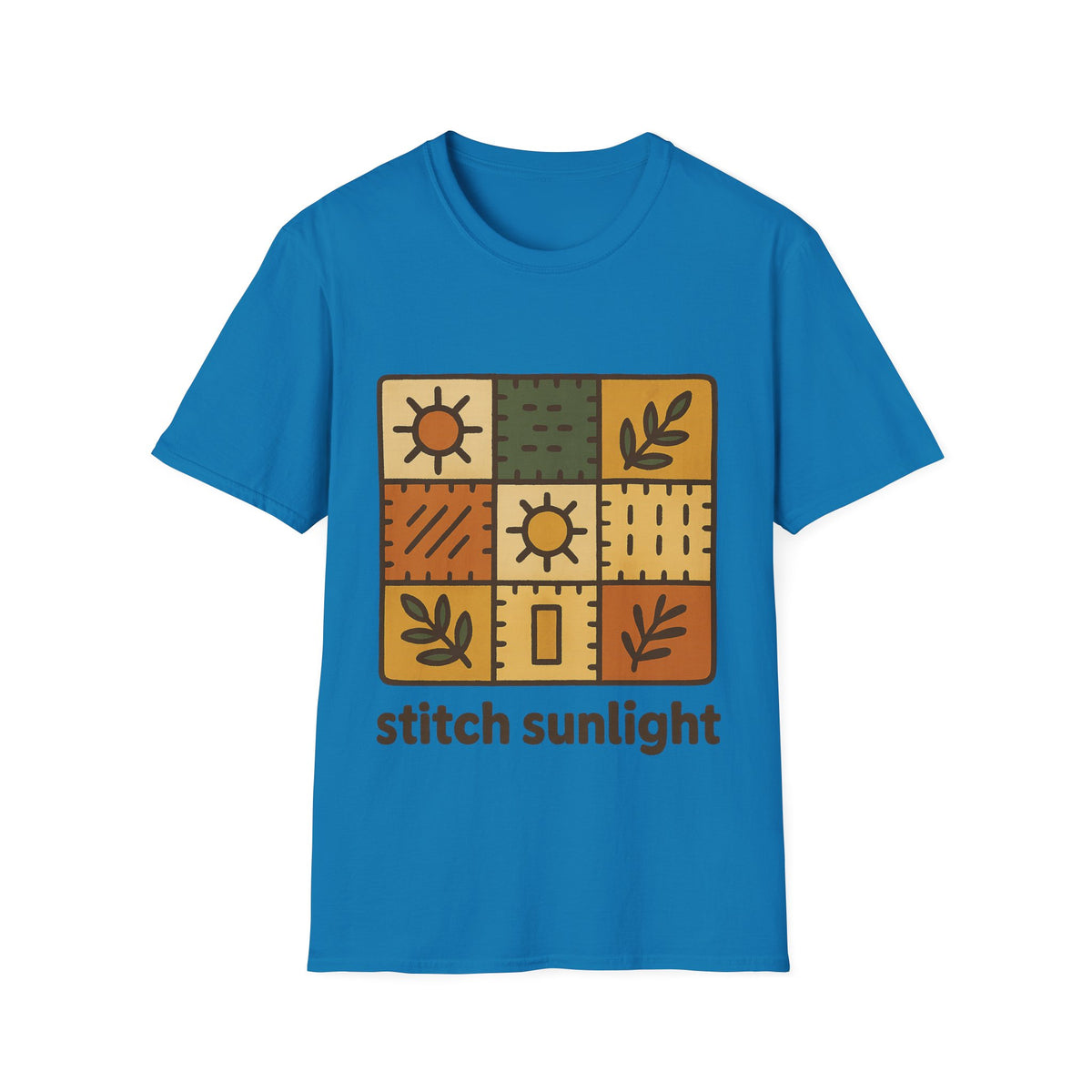 T-Shirt — Rustic Sunflower Patchwork “Catch Sunlight” Graphic Tee - Trending Now - September 2026