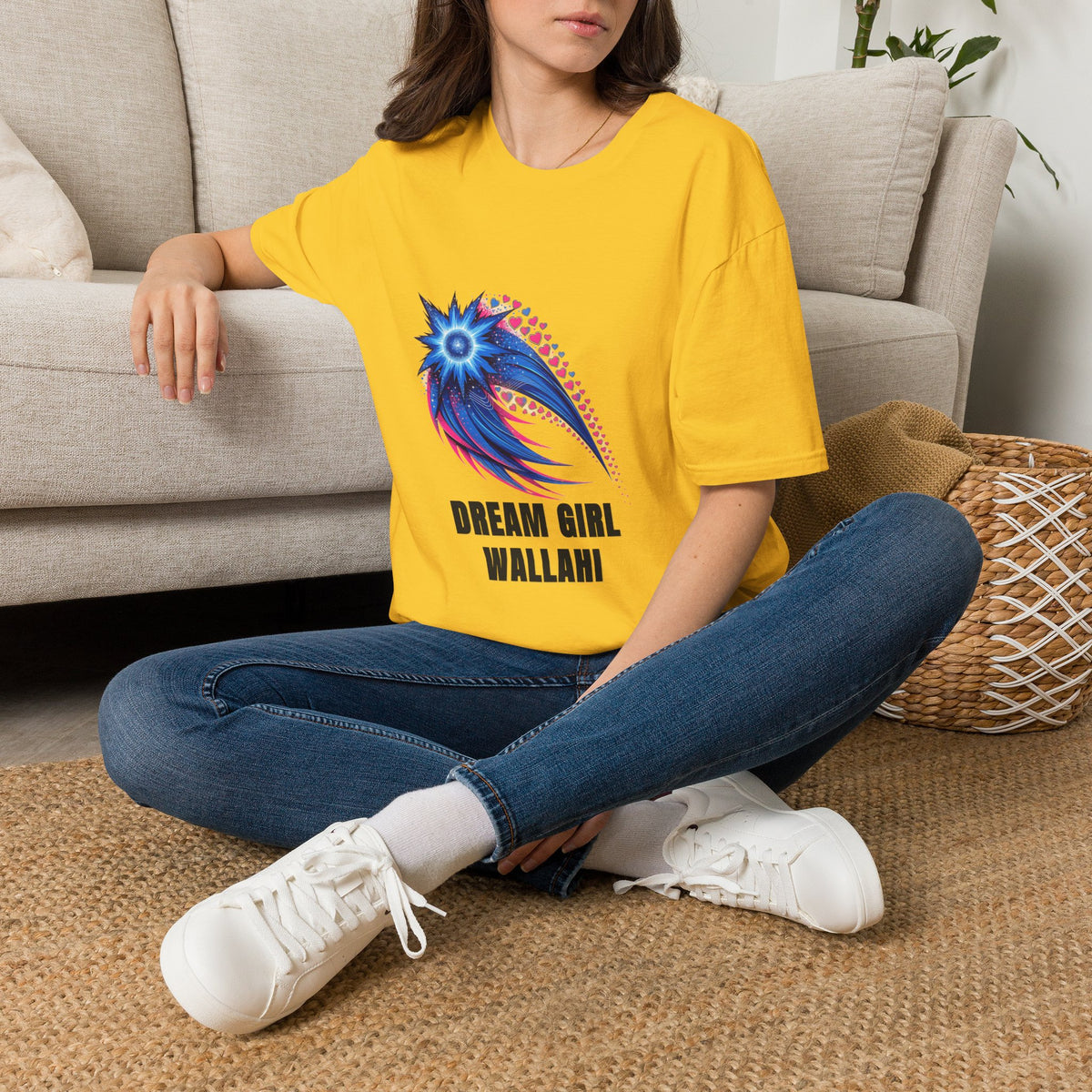 Dream Girl T-Shirt — Blue Starburst Heart Graphic ("Dream Girl Wallah") - Trending Now - August 2026
