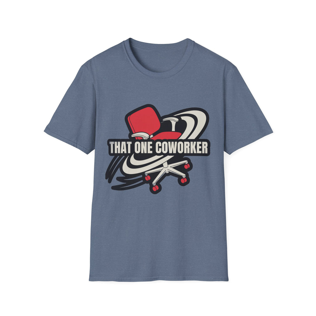 "That One Coworker" Graphic T-Shirt – Funny Office Chair Skateboard Tee - Trending Now - August 2026