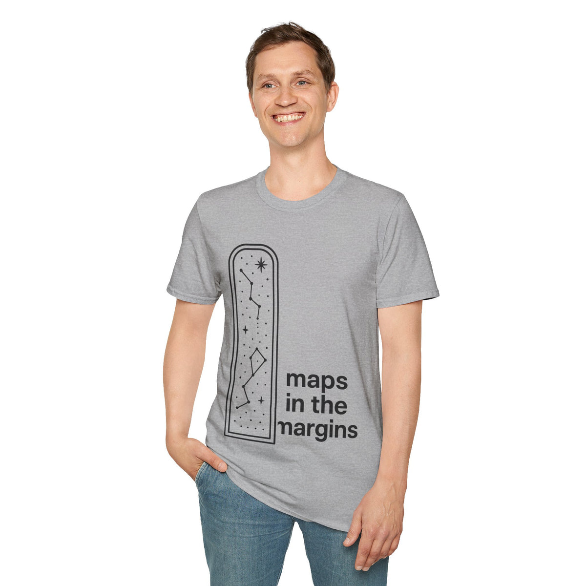 "Maps In The Margins" Travel Bookmark Tee | Minimalist Wanderlust Graphic T-Shirt - Trending Now - September 2026