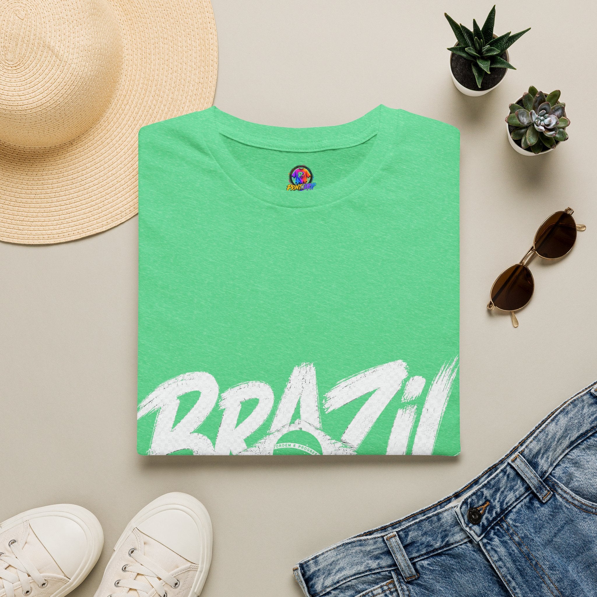 Brazil Minimal Marble Waves T-Shirt