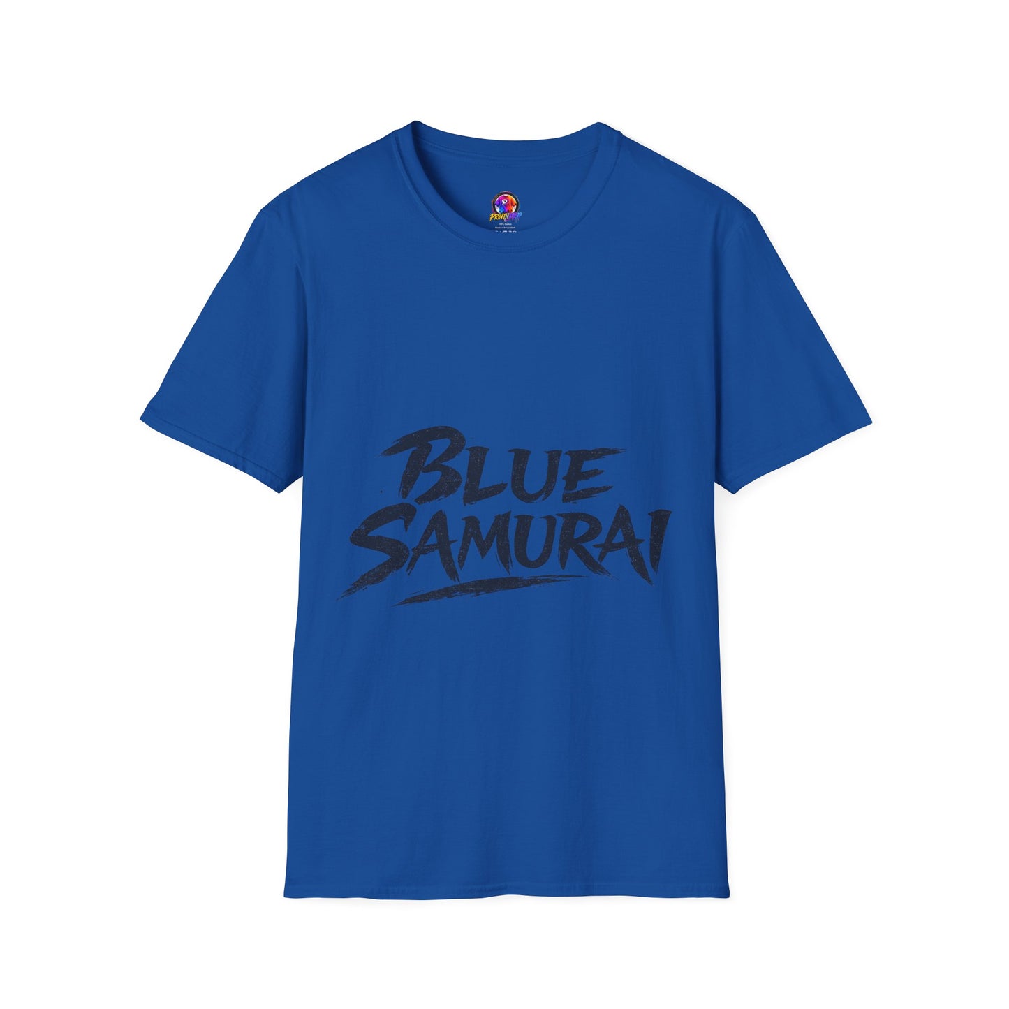 Japan Blue Samurai T-Shirt — Bold Brushstroke Graphic Tee