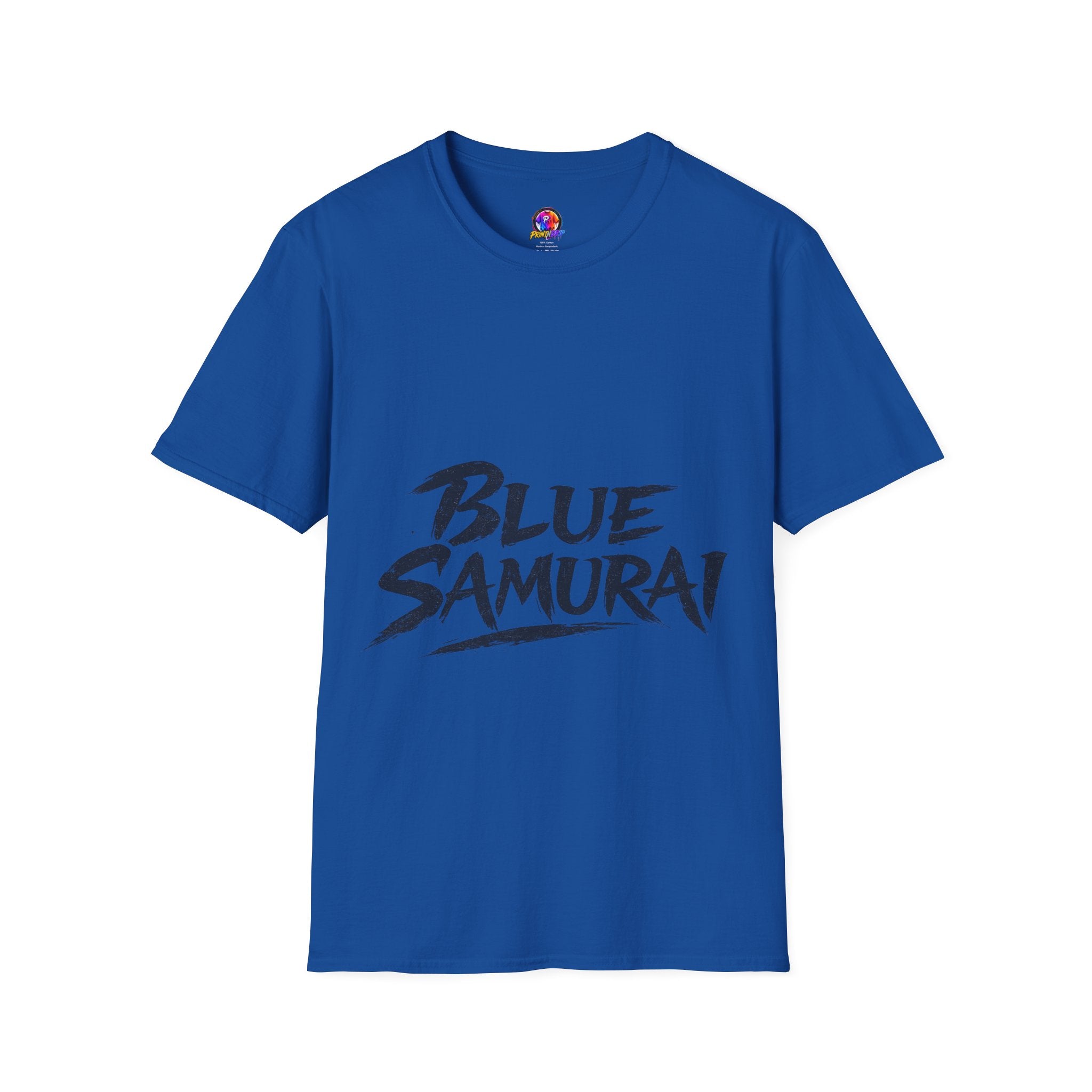 Japan Blue Samurai T-Shirt — Bold Brushstroke Graphic Tee