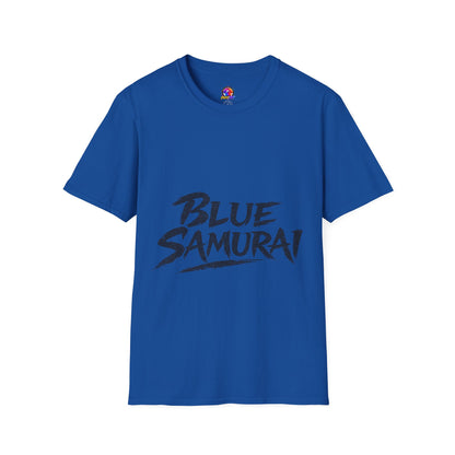 Japan Blue Samurai T-Shirt — Bold Brushstroke Graphic Tee