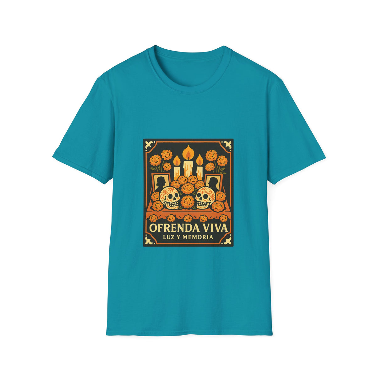 Day of the Dead T-Shirt — 'Ofrenda Viva' Calavera Altar Design - Trending Now - October 2026