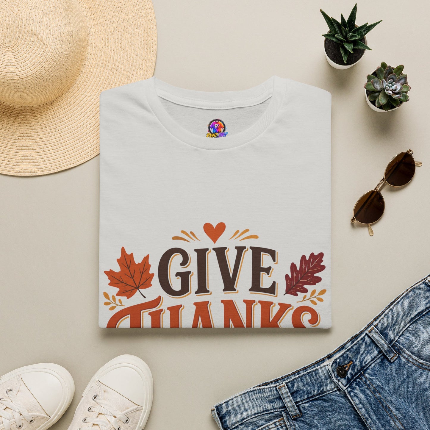 Give Thanks Always Tee — Thanksgiving Fall Leaves Gratitude T-Shirt