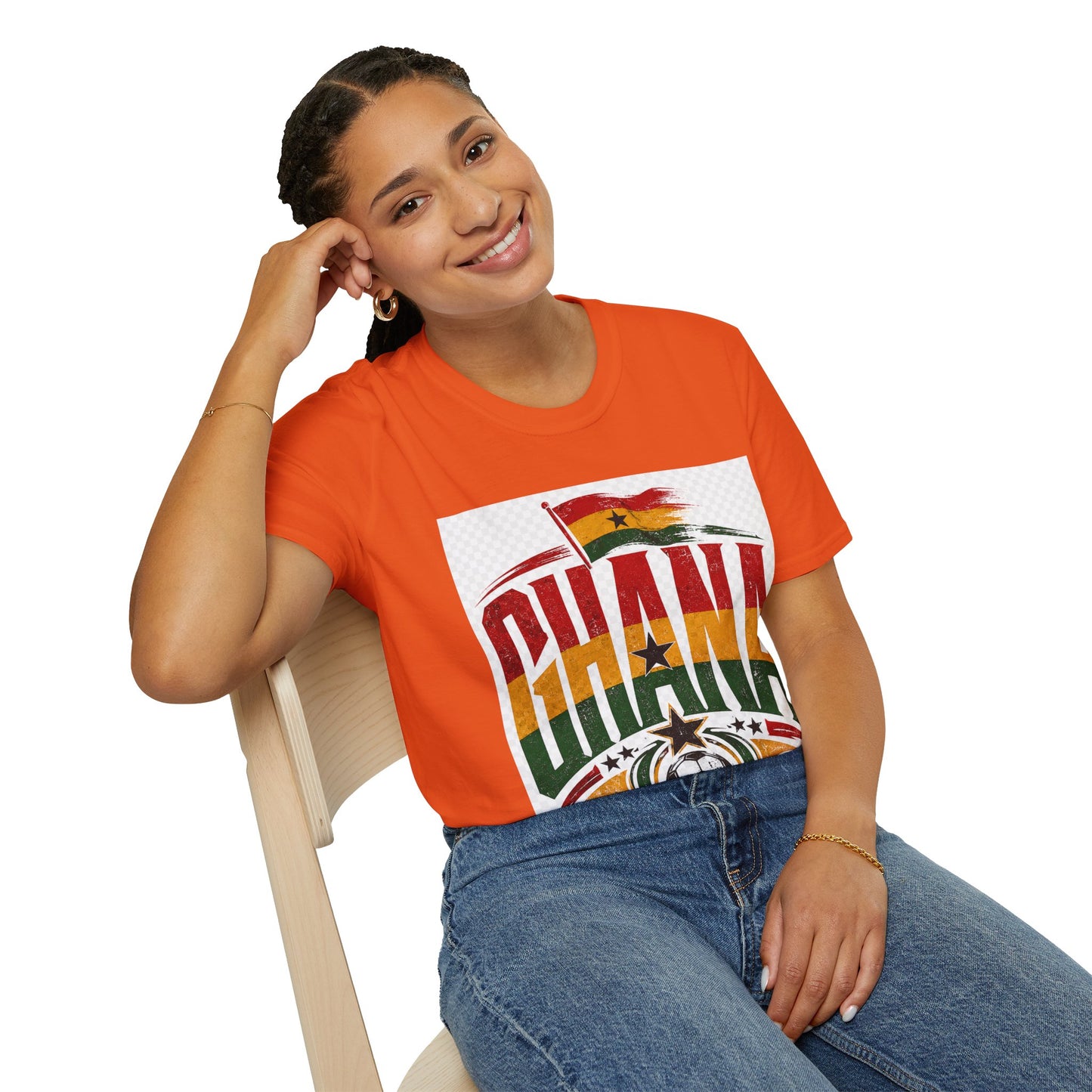 Ghana Flag Soccer T-Shirt — Retro Ghana Pride Football Tee