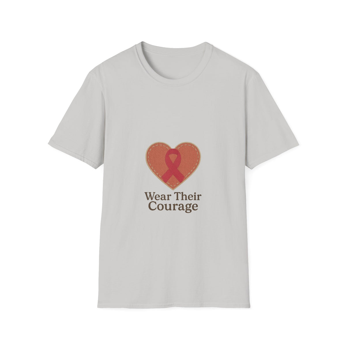 Wear Their Courage Breast Cancer Awareness Ribbon Heart Tee - Trending Now - October 2026