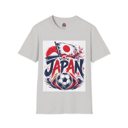 Japan Soccer T-Shirt — Japanese Flag & Cherry Blossom Football Graphic