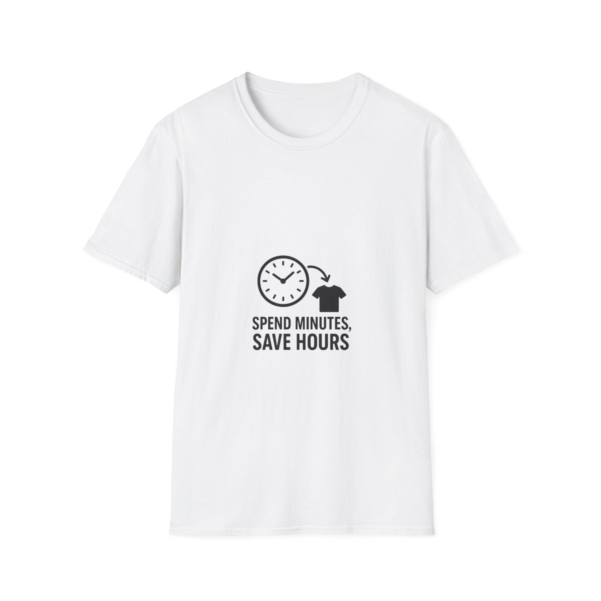 Save Time Minimalist T‑Shirt — “Spend Minutes Save Hours” Graphic Tee - Trending Now - October 2026