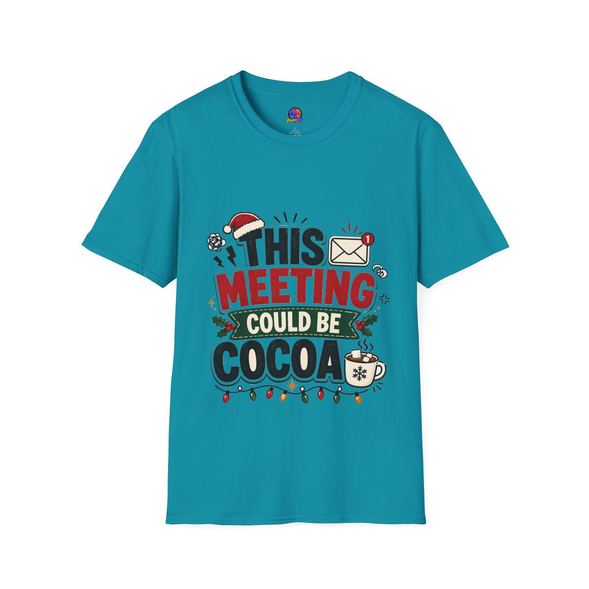 T-Shirt — "This Meeting Could Be Cocoa" Christmas Holiday Graphic Tee