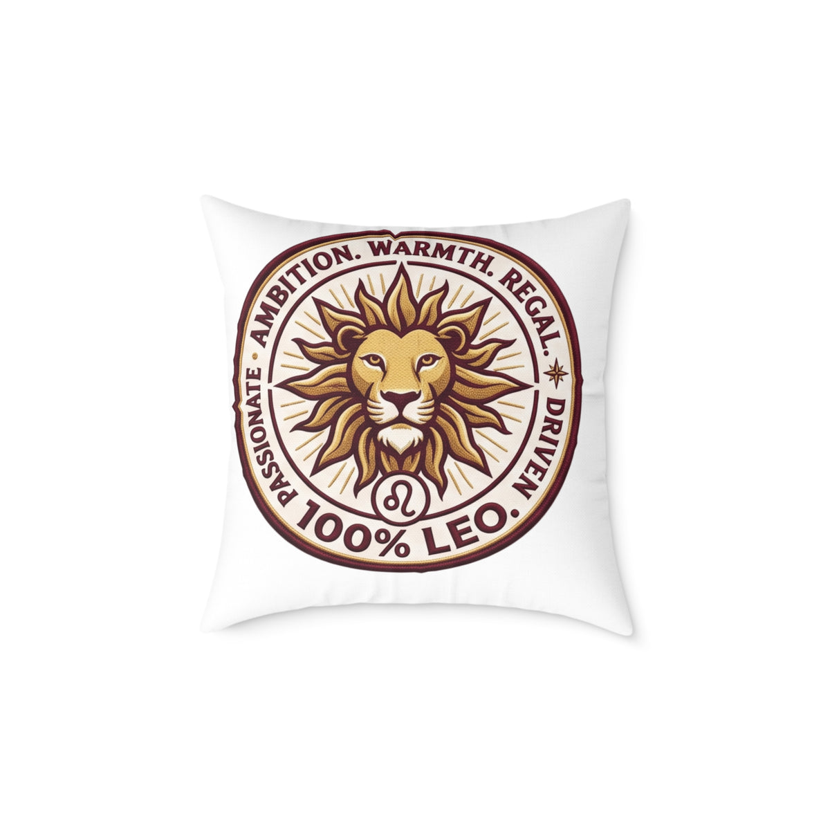 Leo Zodiac Ambition Warmth Square Poly Canvas Pillow