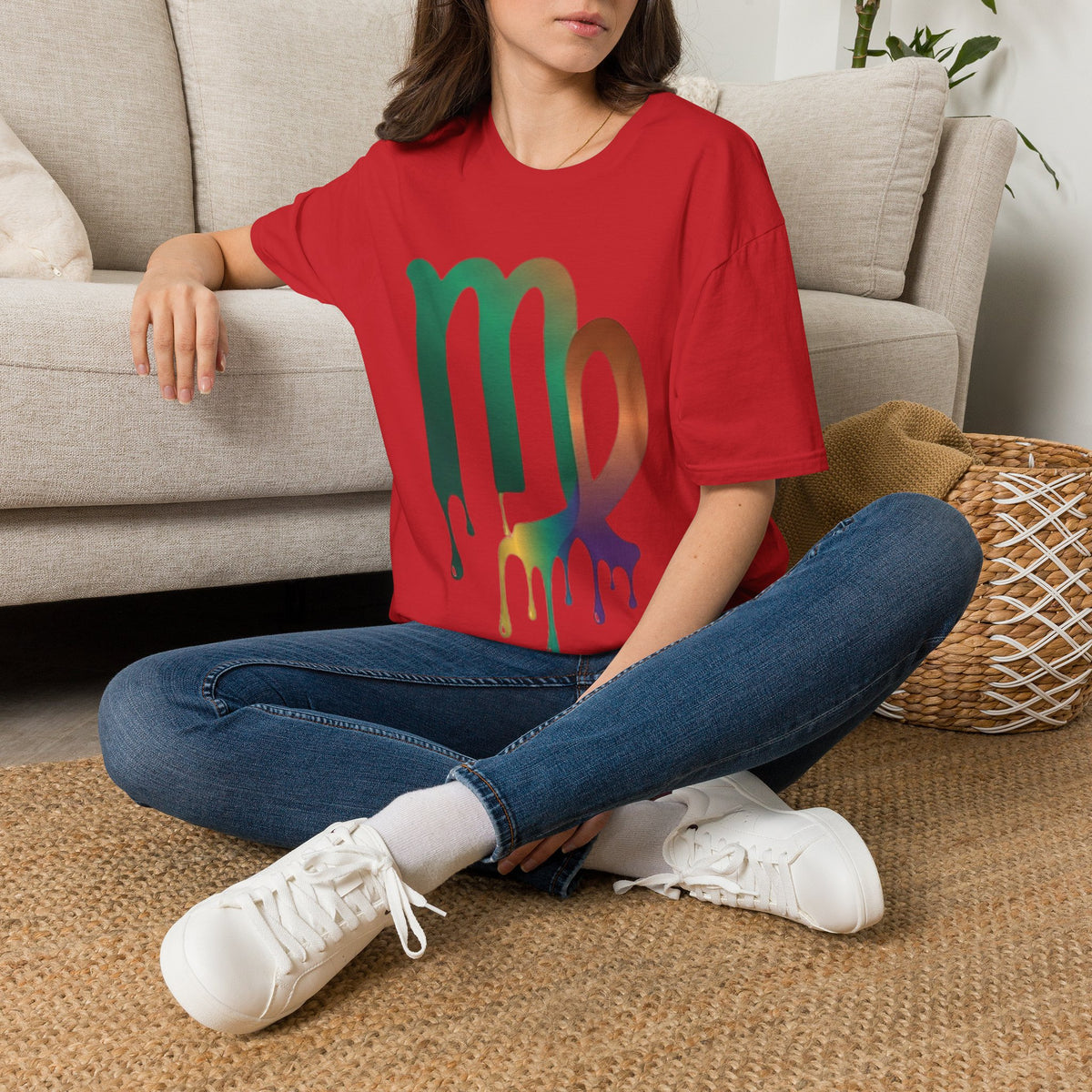Virgo Zodiac Drip T-Shirt — Colorful Virgo Sign Astrology Tee