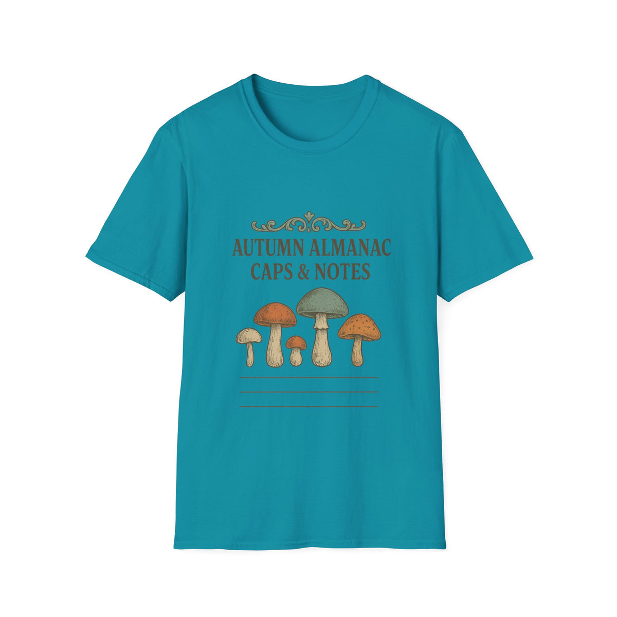 Mushroom Almanac T‑Shirt — Autumn Caps & Notes Botanical Tee - Trending Now - October 2026