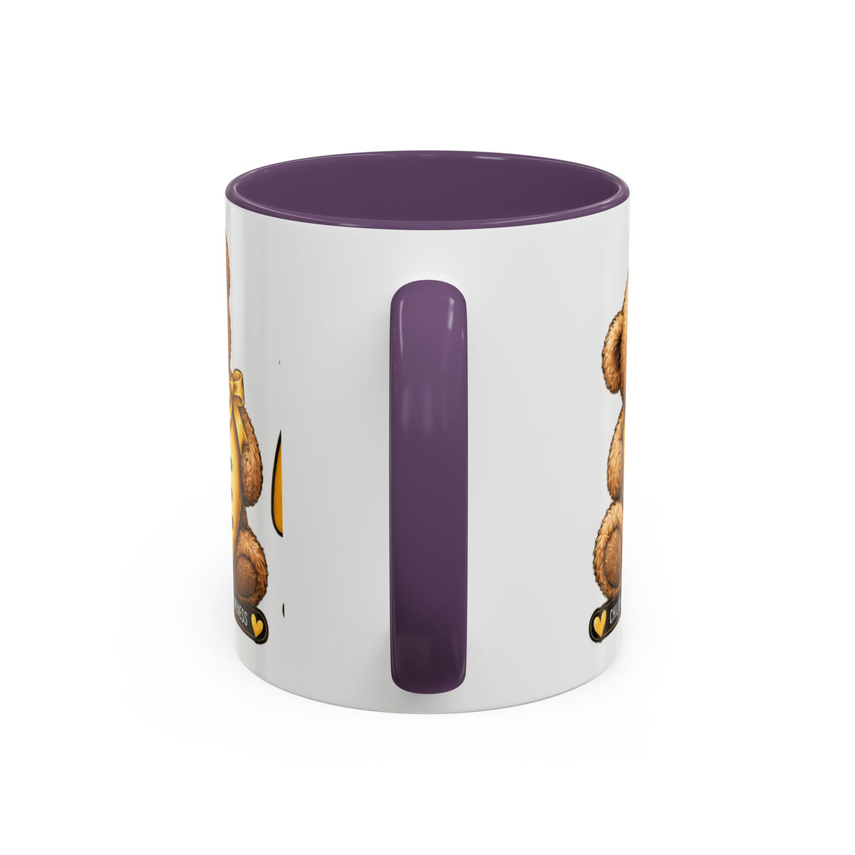 Gold Ribbon Teddy Bear Childhood Cancer Awareness Accent Mug (11/15oz)