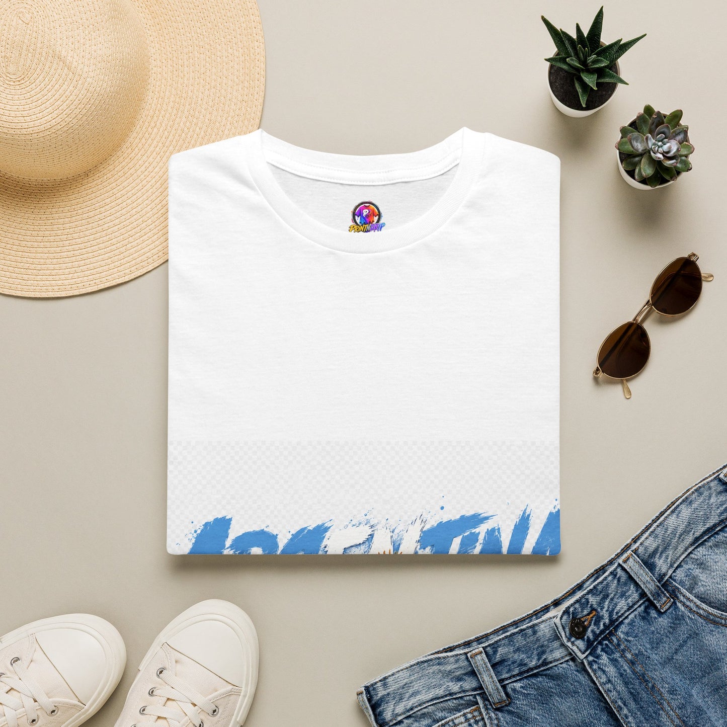 Argentina Graphic T-Shirt — Argentina Typography Tee with Sun & Flag Colors