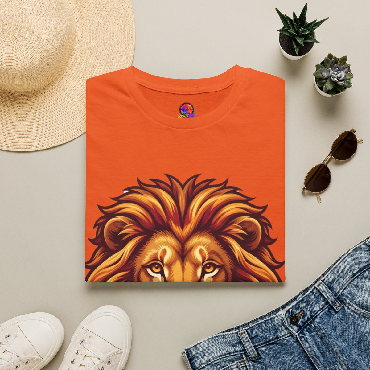 Leo Zodiac Lion Face T-Shirt — Majestic Lion Head Graphic Tee