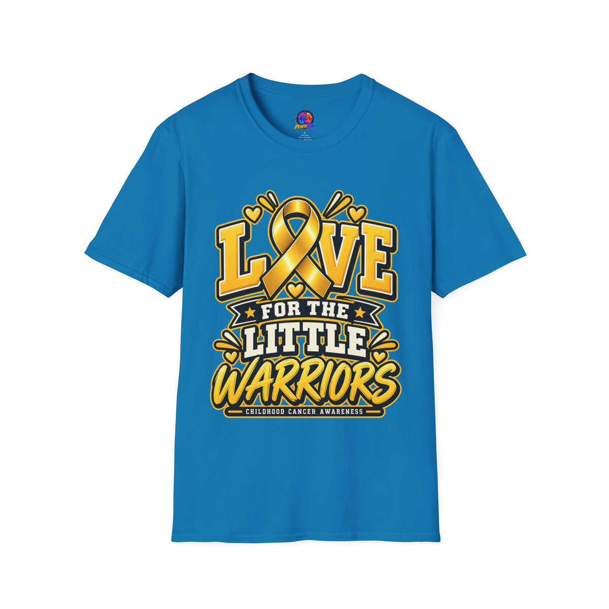 Childhood Cancer Awareness T-Shirt — "Love for the Little Warriors" Yellow Ribbon