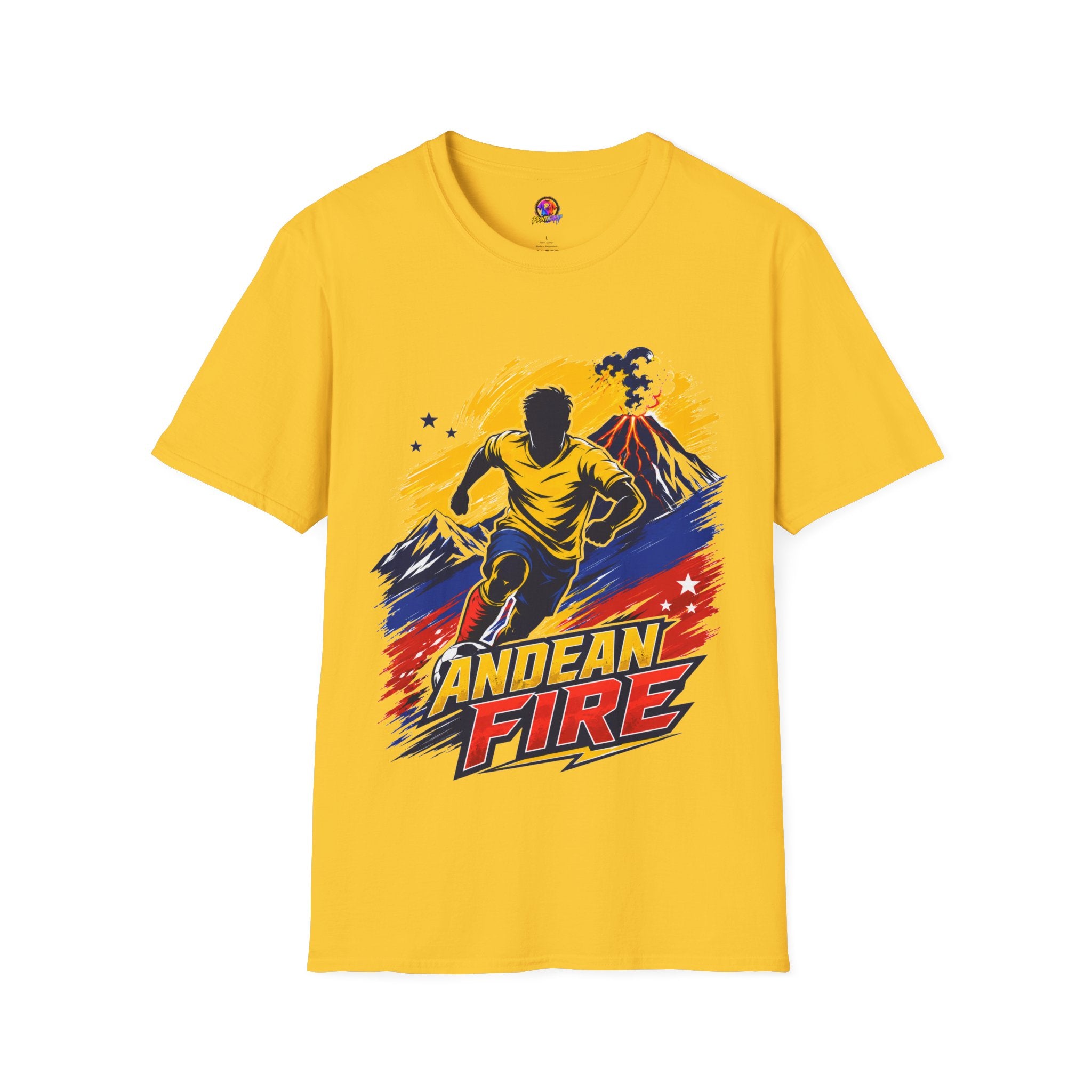 Ecuador Andean Fire Running T‑Shirt — Volcano Trail Runner Graphic Tee