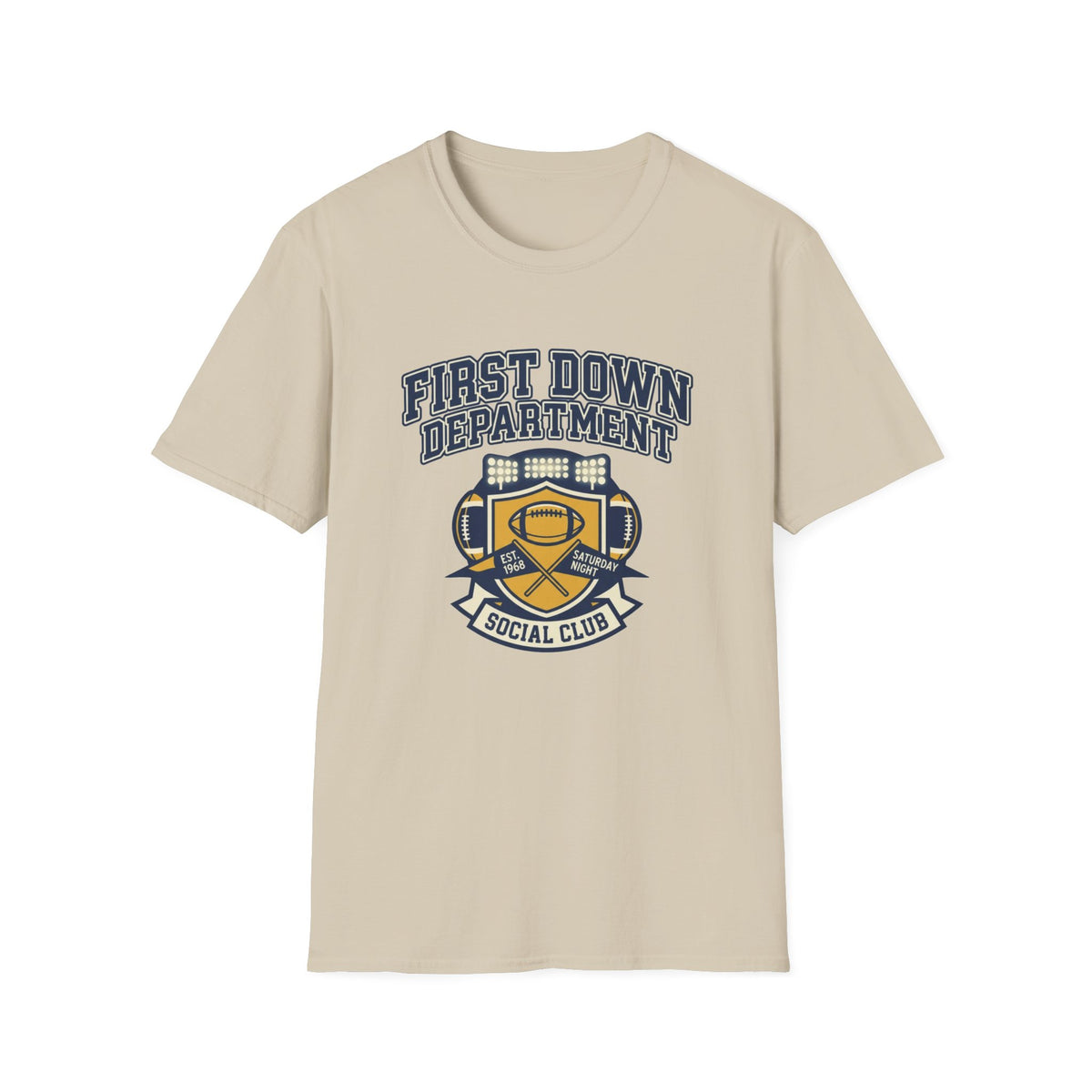 First Down Department Football Crewneck T-Shirt - Trending Now - August 2026