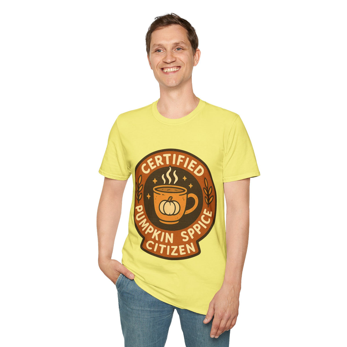 Certified Pumpkin Spice Citizen Badge T-Shirt, Retro Fall Season Coffee Mug Tee - Trending Now - September 2026