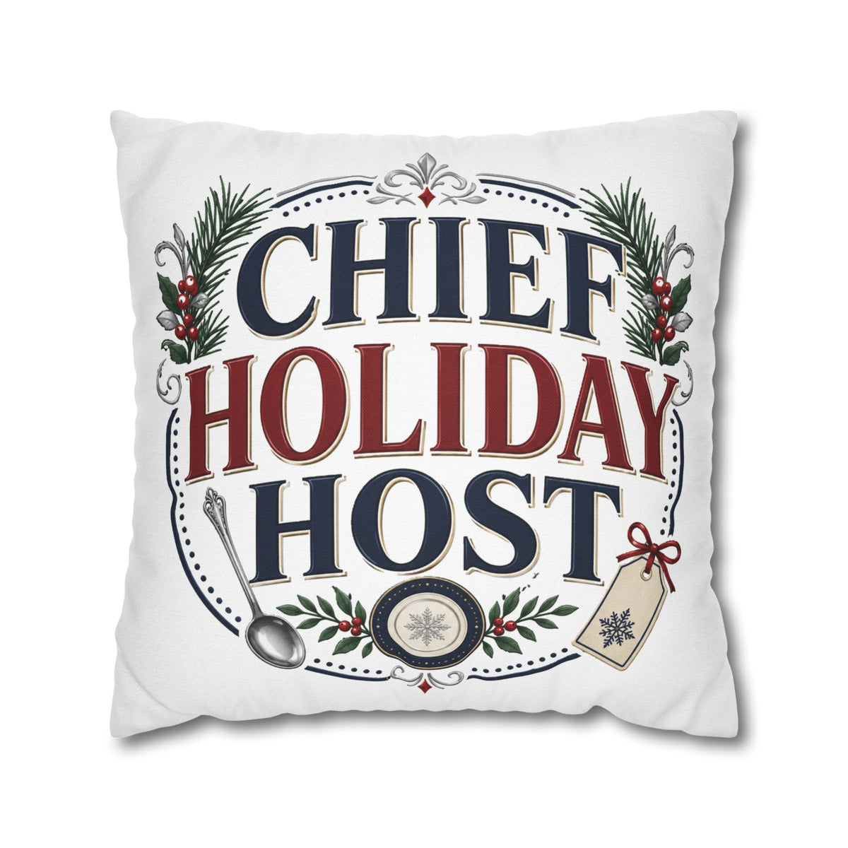 Christmas Chief Holiday Host Decorative Pillowcase