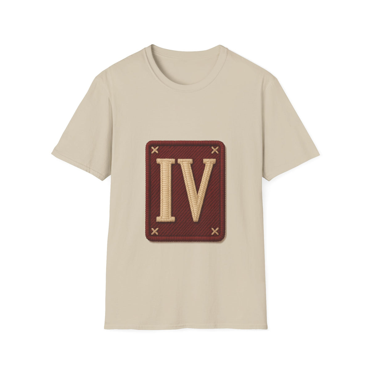 Roman Numeral IV Vintage Patch T-Shirt — Minimal Retro 4 Shirt - Trending Now - August 2026