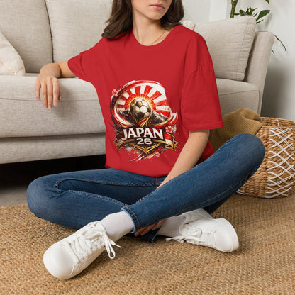 Japan Soccer T‑Shirt — Rising Sun Football Graphic
