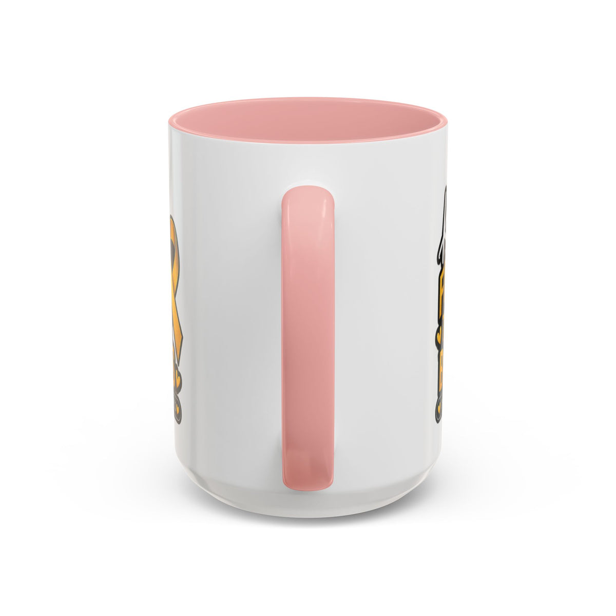 Childhood Cancer Awareness Accent Coffee Mug - "Kids Fight the Toughest Battles" (11/15oz)