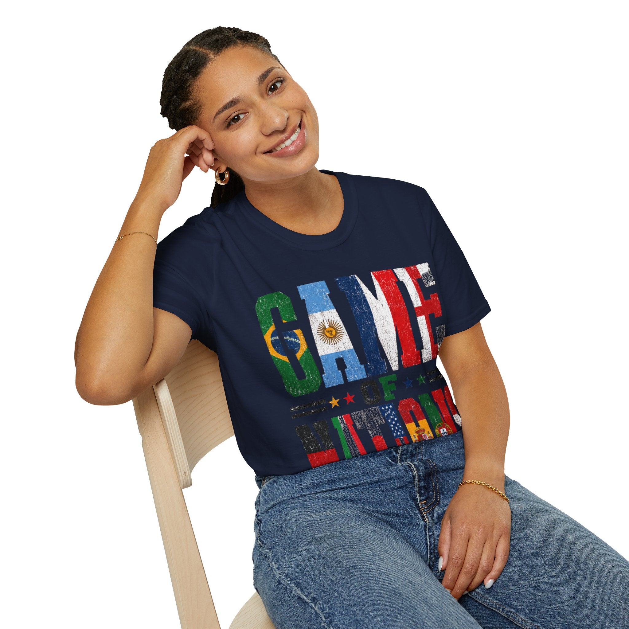 FIFA World Cup 2026 T-Shirt — 'Game of Nations' Vintage Flag Soccer Graphic Tee