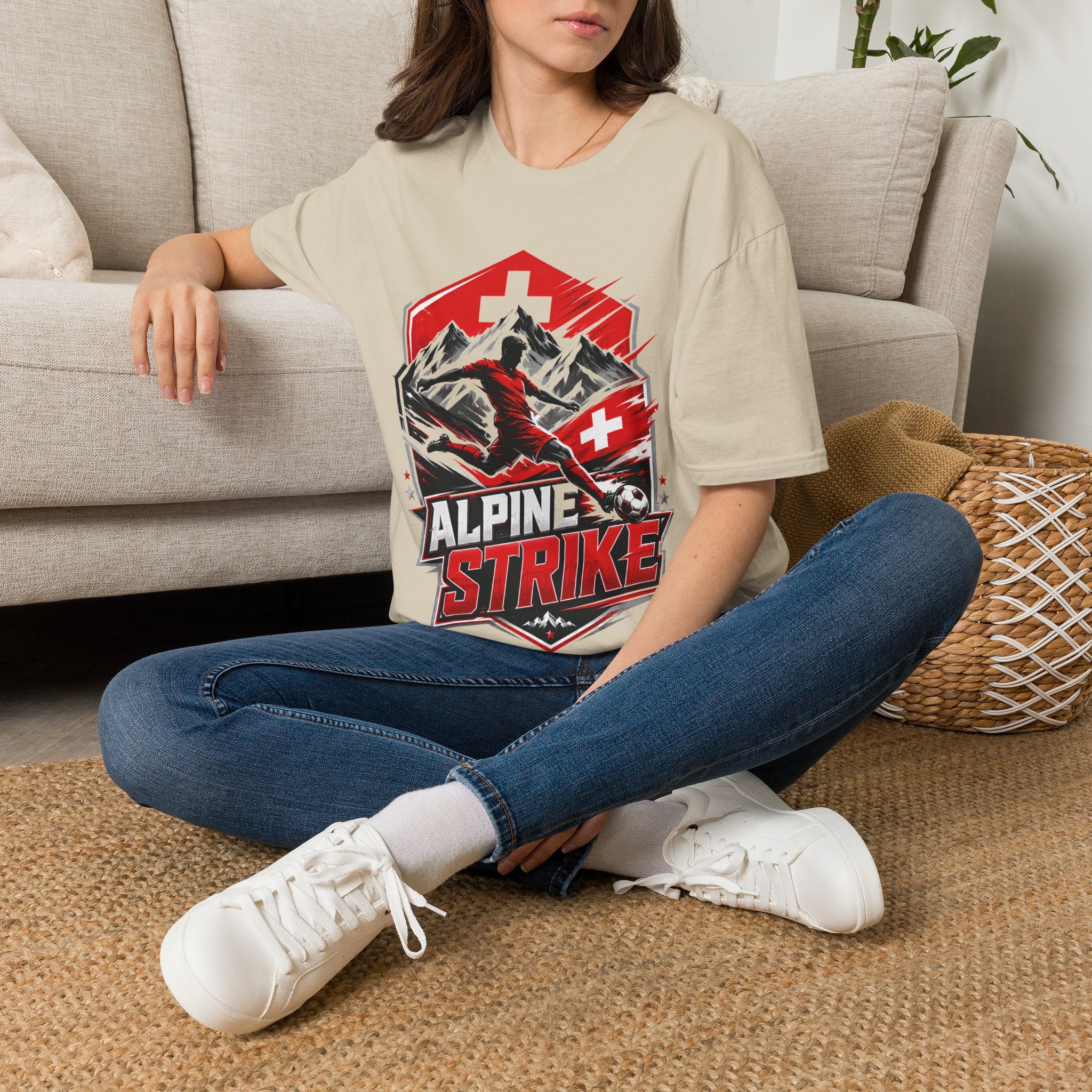 Switzerland Alpine Strike T‑Shirt – Swiss Mountain Ski & Snowboard Graphic