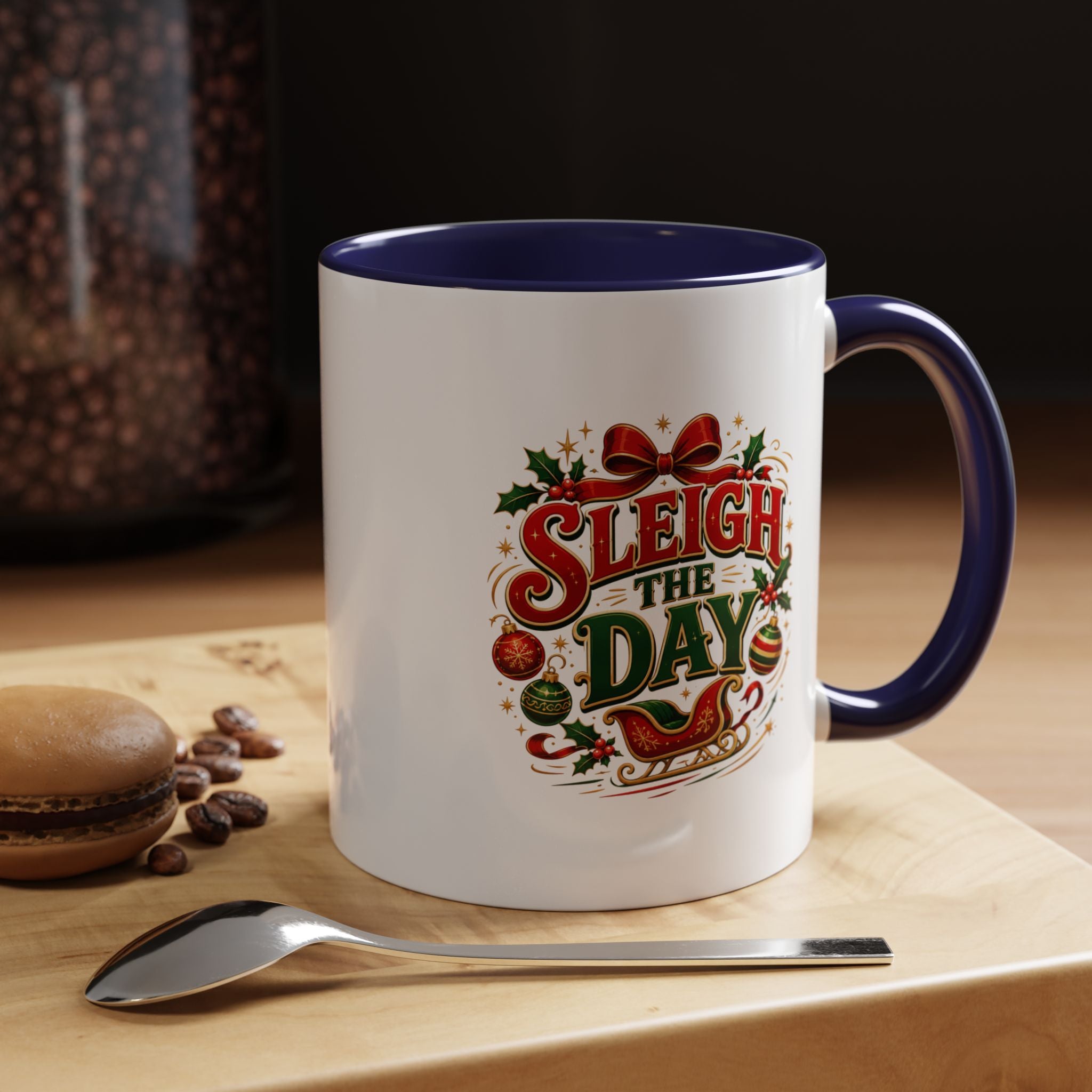 Sleigh the Day Christmas Accent Coffee Mug