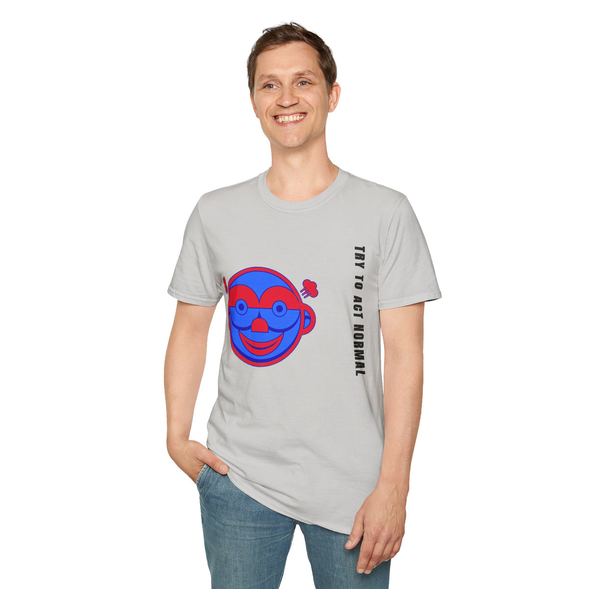 Peekaboo Monkey T-Shirt — Retro Red & Blue Cartoon Graphic Tee - Trending Now - September 2026
