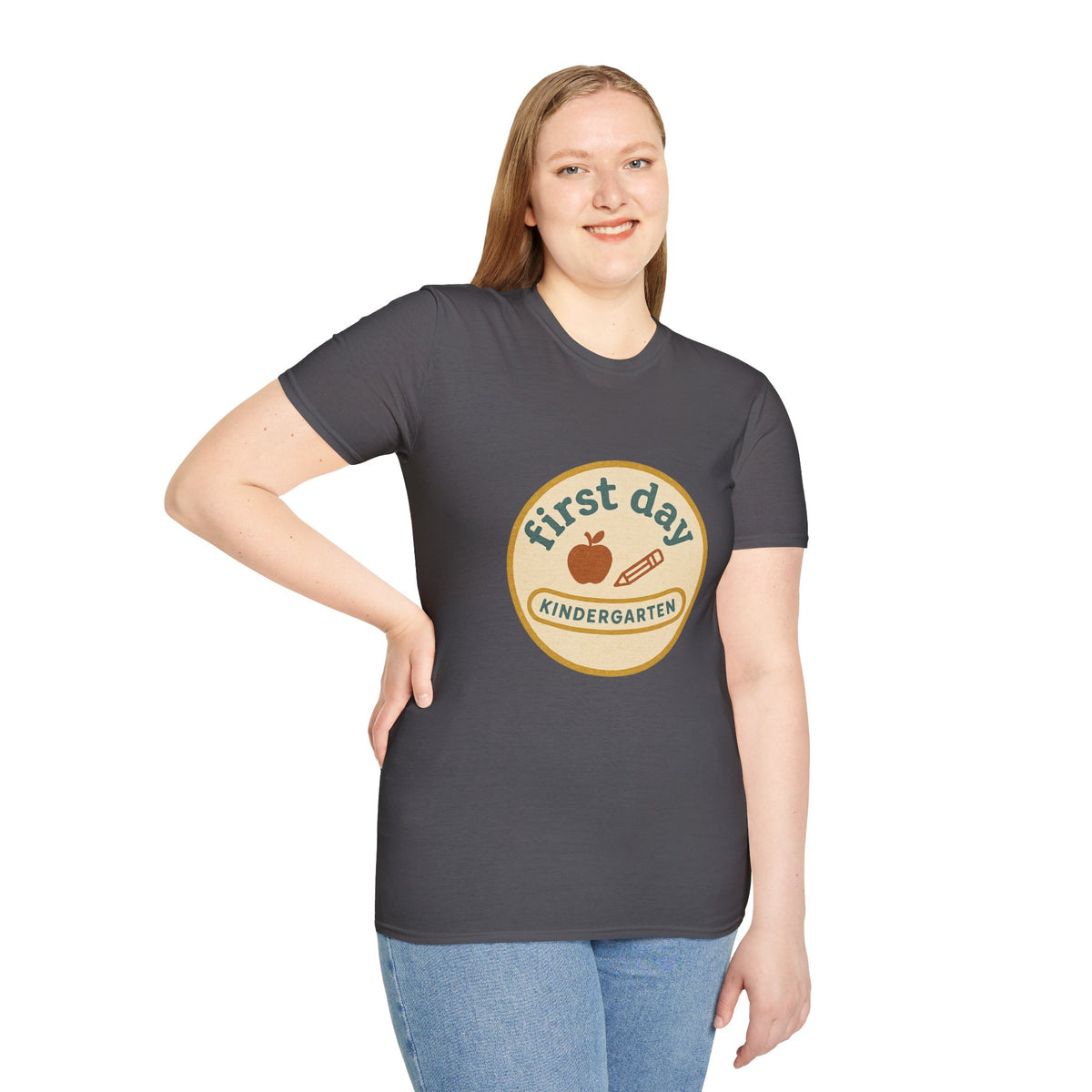 First Day Kindergarten Badge T-Shirt — Cute Back-to-School Tee for Teachers & Parents - Trending Now - August 2026