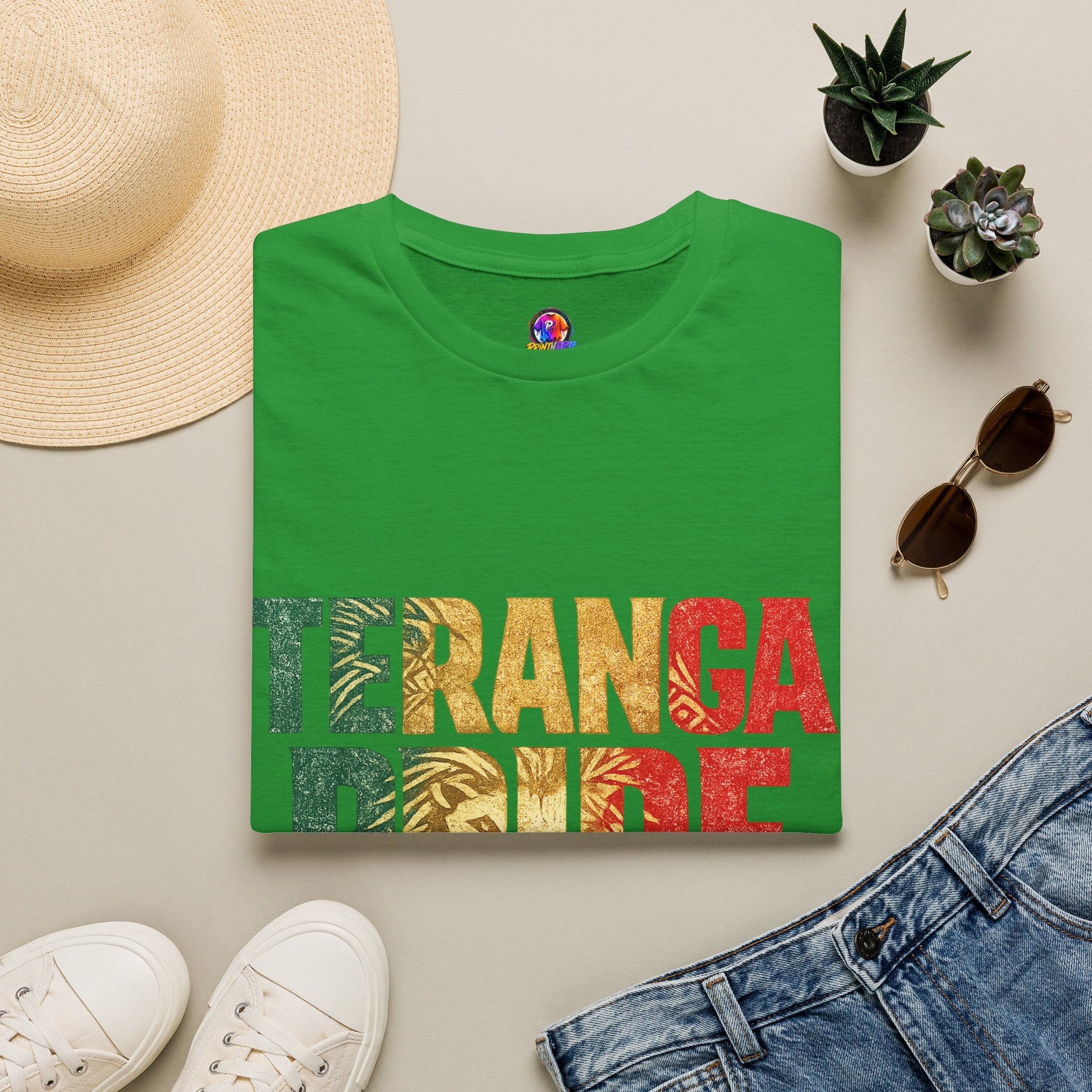 Senegal Teranga Pride T-Shirt — Senegal Flag Colors & Lion Graphic