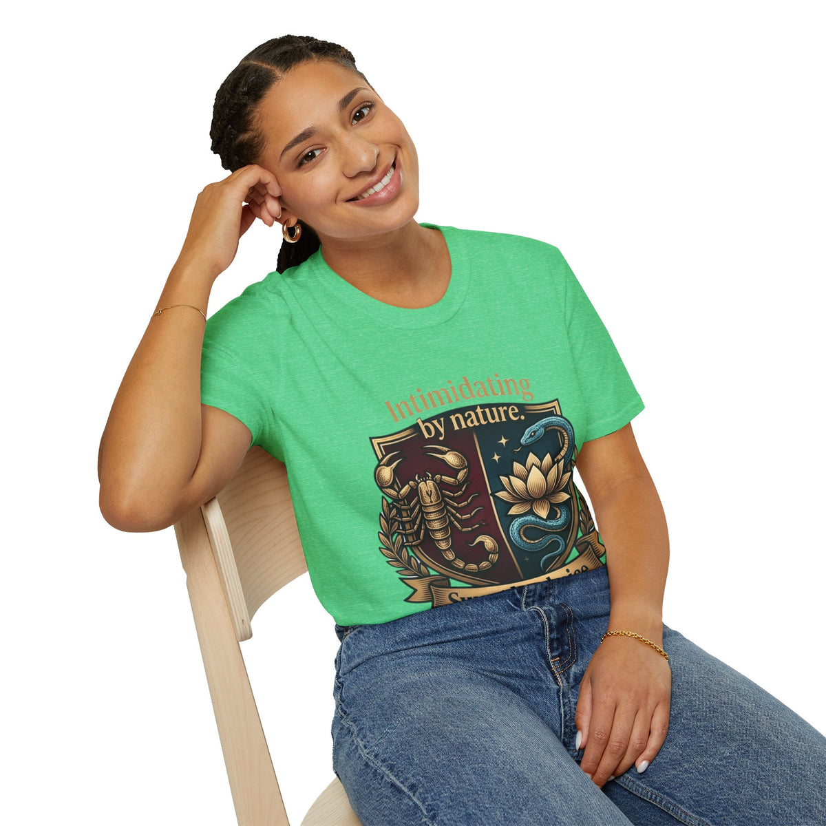 Intimidating by Nature T-Shirt — Scorpion & Snake Badge Design