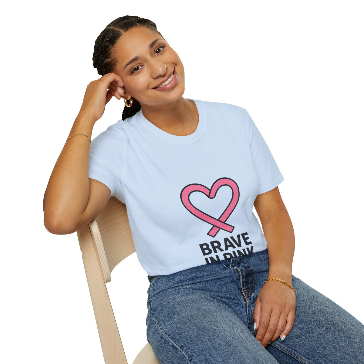 Brave in Pink T-Shirt — Breast Cancer Awareness Heart Tee - Trending Now - October 2026
