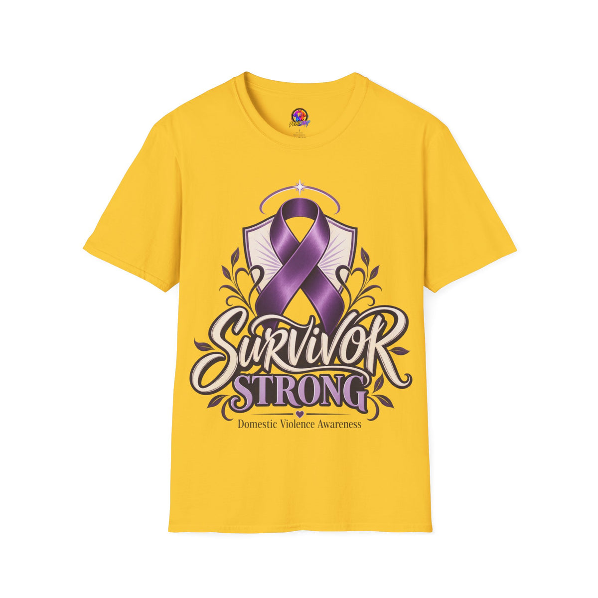 Survivor Strong T-Shirt — Domestic Violence Awareness Purple Ribbon Tee