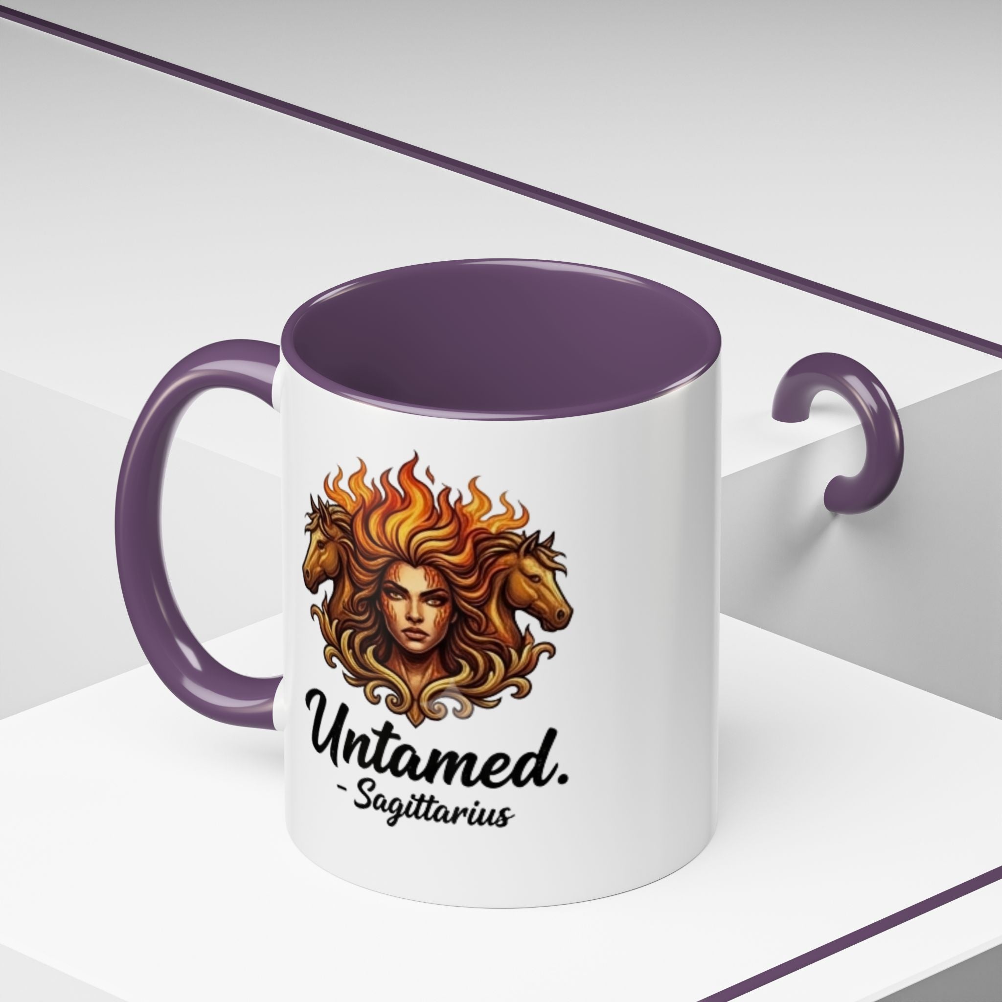 Untamed Sagittarius Accent Coffee Mug – Zodiac Astrology Gift (11/15oz)