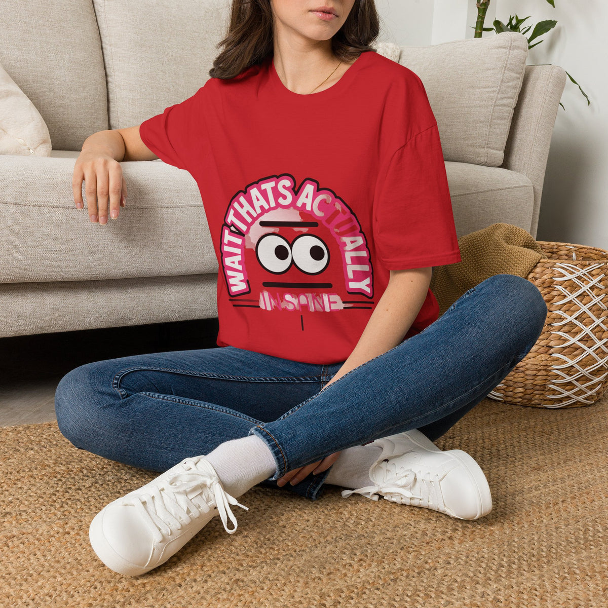 "Wait That's Actually Insane" Cartoon Eyes Graphic Tee - Trending Now - September 2026