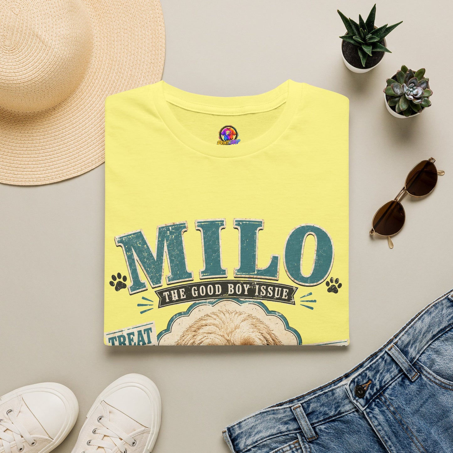 Milo "The Good Boy Issue" Dog Portrait T-Shirt