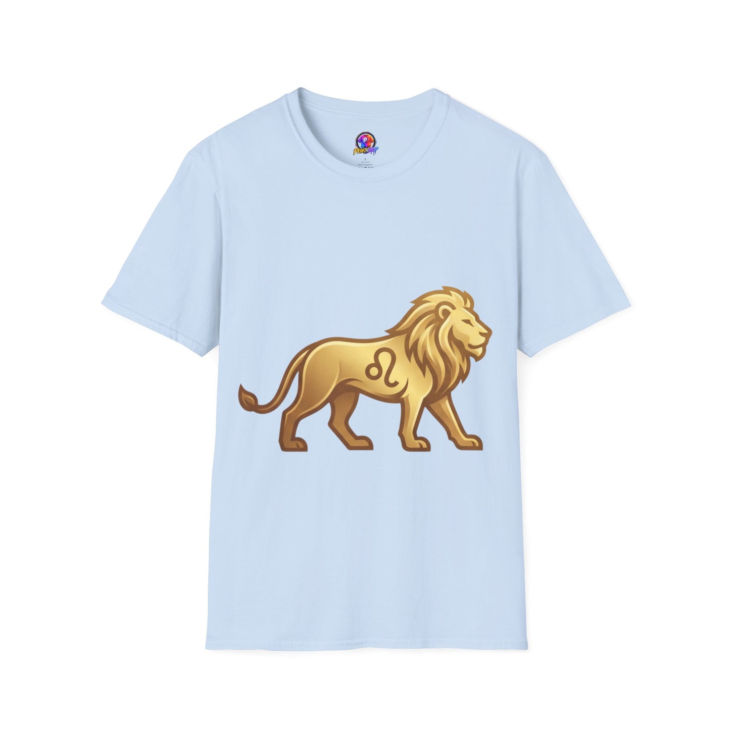 Leo Zodiac Lion T-Shirt — Gold Astrology Tee for Leo Birthdays & Zodiac Fans