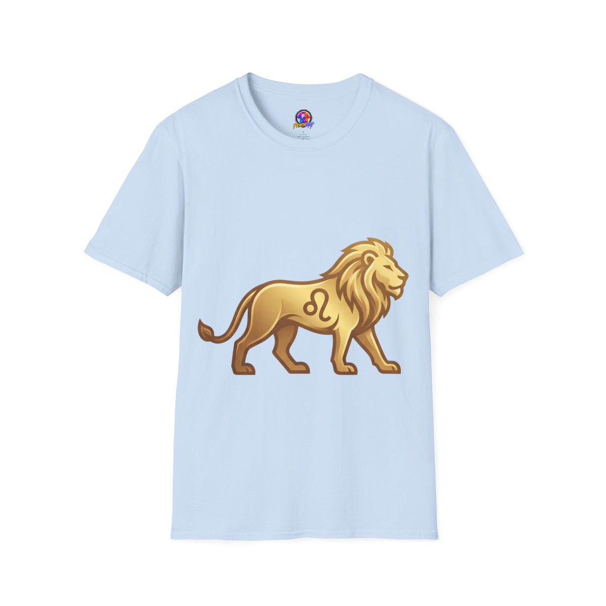 Leo Zodiac Lion T-Shirt — Gold Astrology Tee for Leo Birthdays & Zodiac Fans